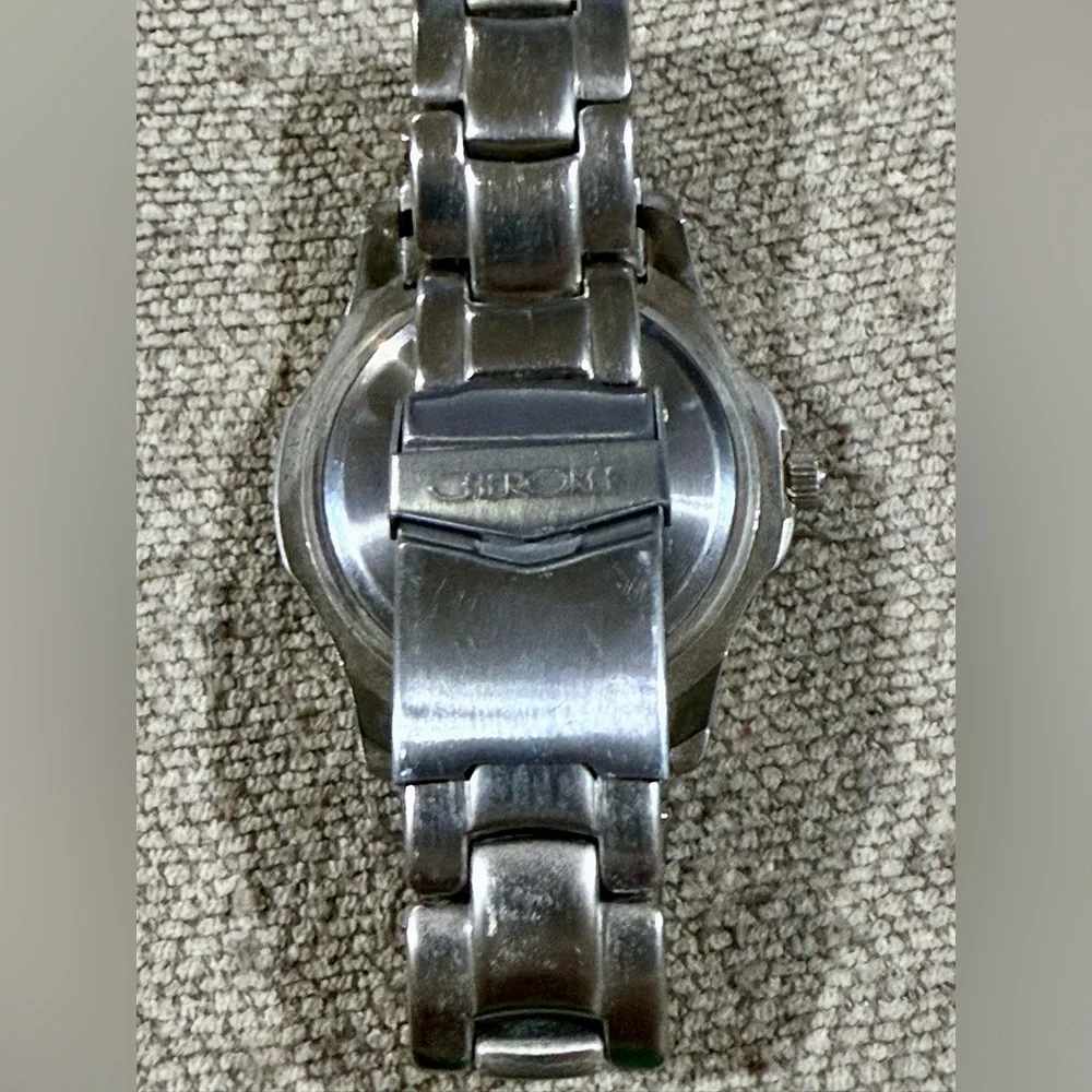 Cherokee Silver Stainless Steel Watch with Blue Dial